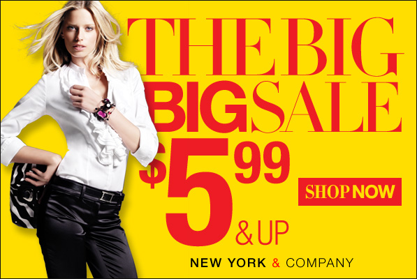 Biggest sale of the year from New York & Company