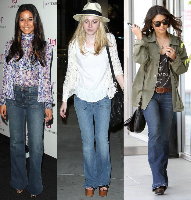 celebrity flare jeans