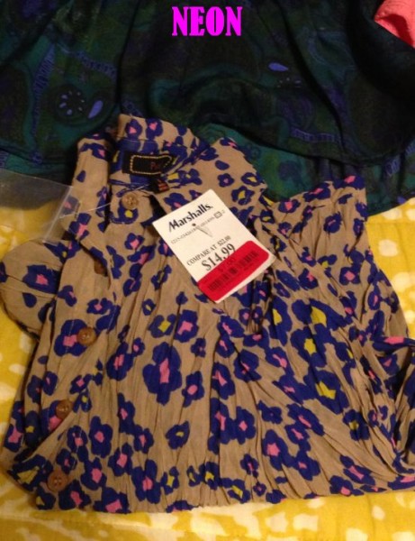 neon print top from Marshalls for $7 #fabfound 