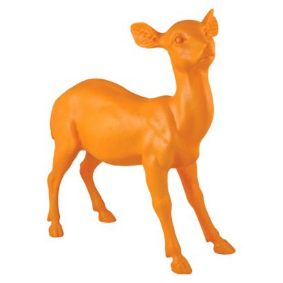 orange deer sculpture