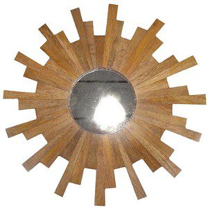 threshold starburst wood mirror