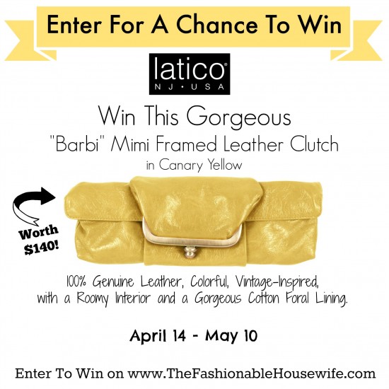 Enter for a chance to win a Leather Clutch from Latico Leathers