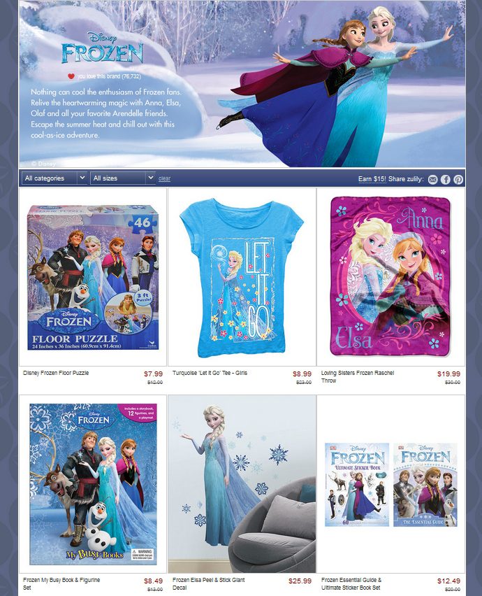 Let It Go! FROZEN Sale on Zulily! The Fashionable Housewife