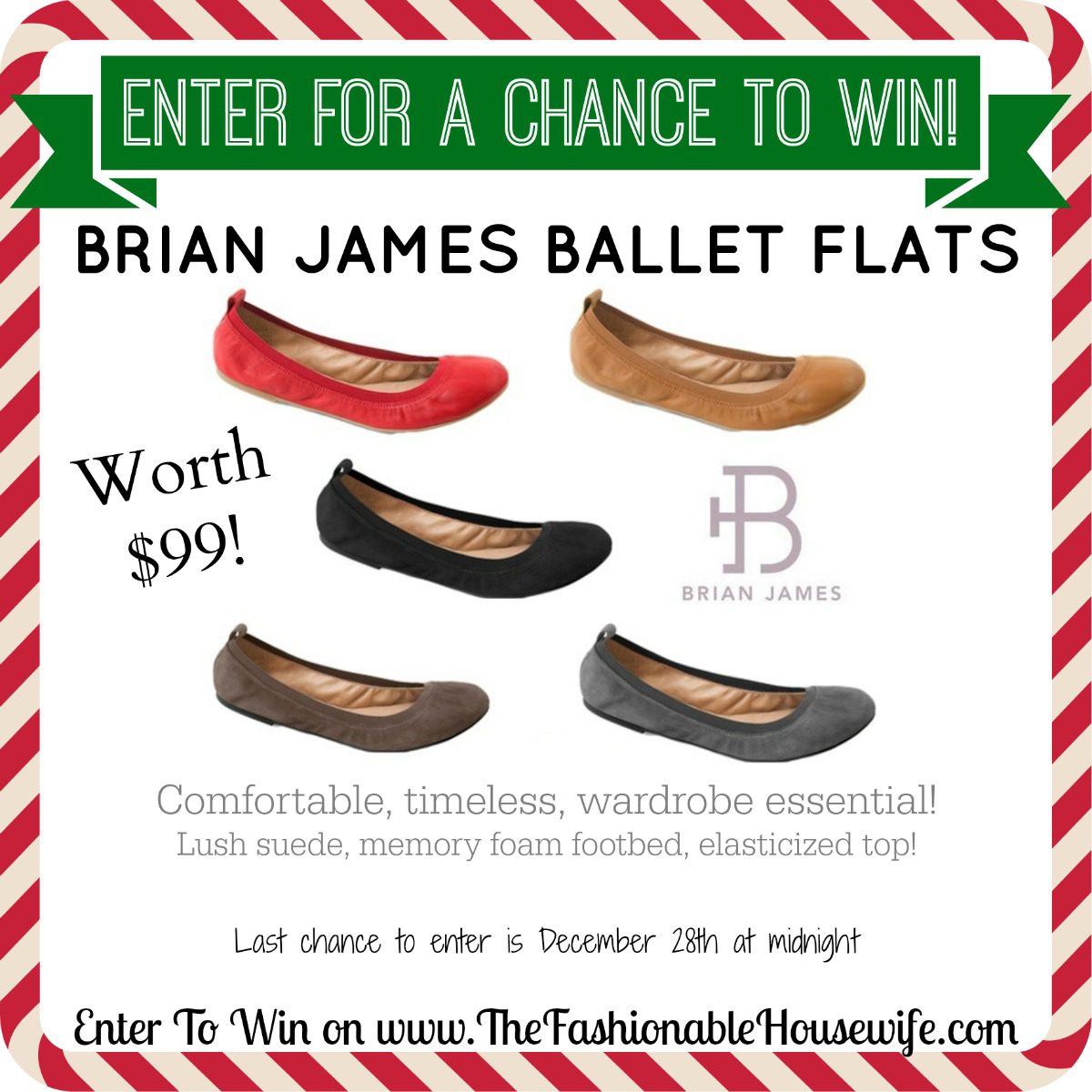 Enter for a chance to win Brian James ballet flats