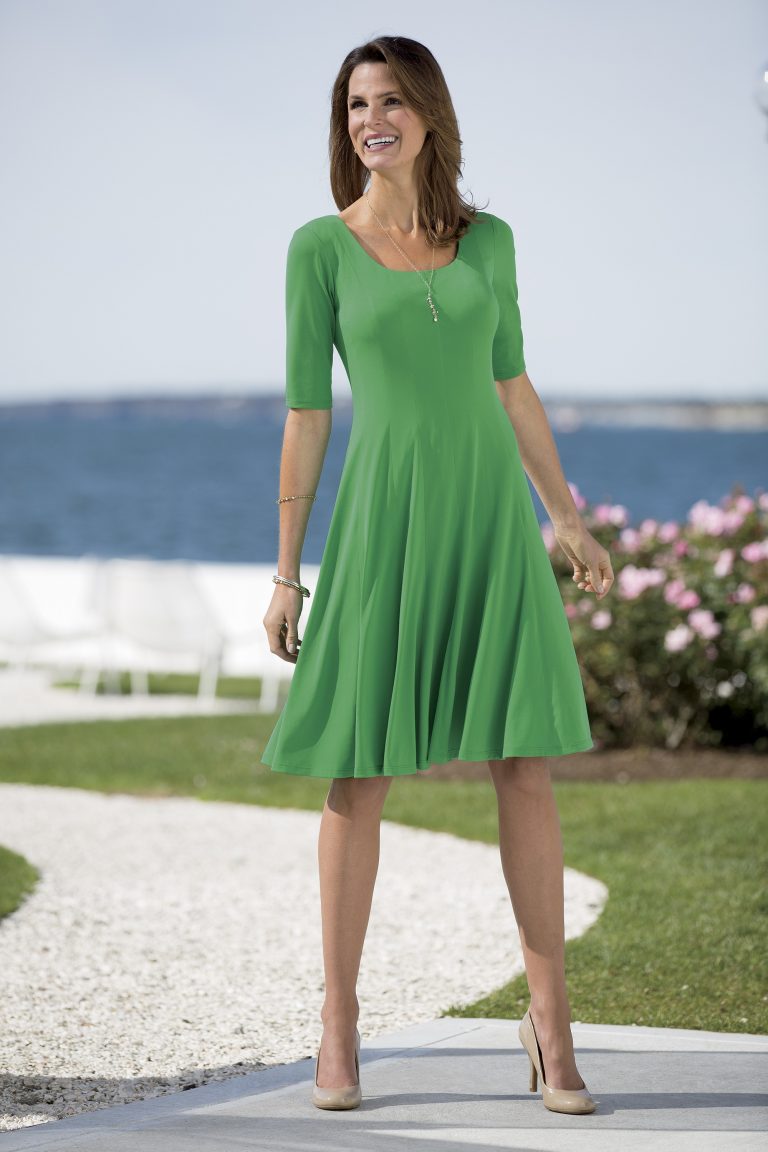 Spring Fashion: Green Fit & Flare Dress Styled 3 Ways