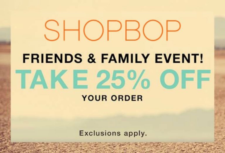 HUGE Shopbop Friends & Family Event Starts NOW!