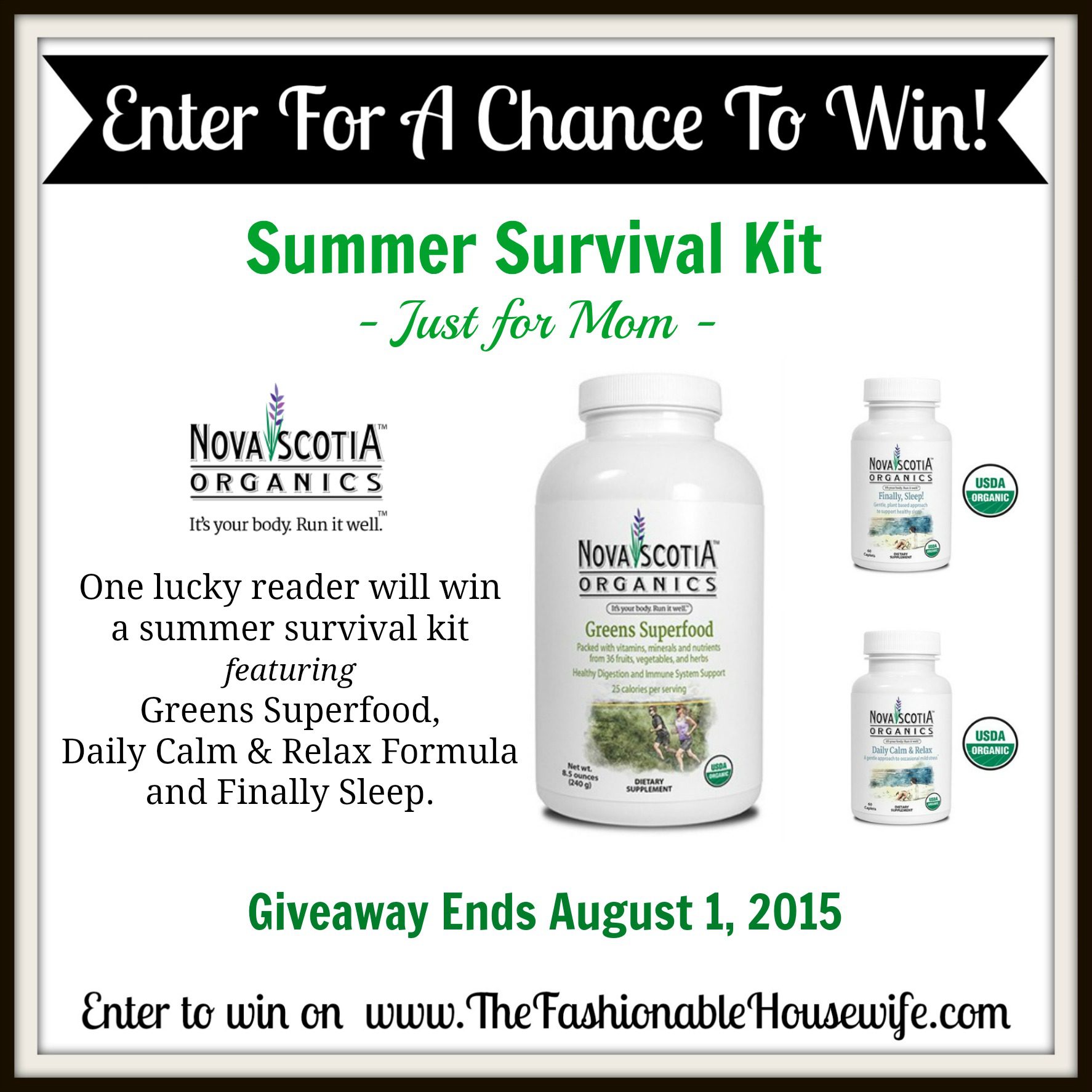 Enter To Win The Nova Scotia Organics Summer Survival Kit! #giveaway
