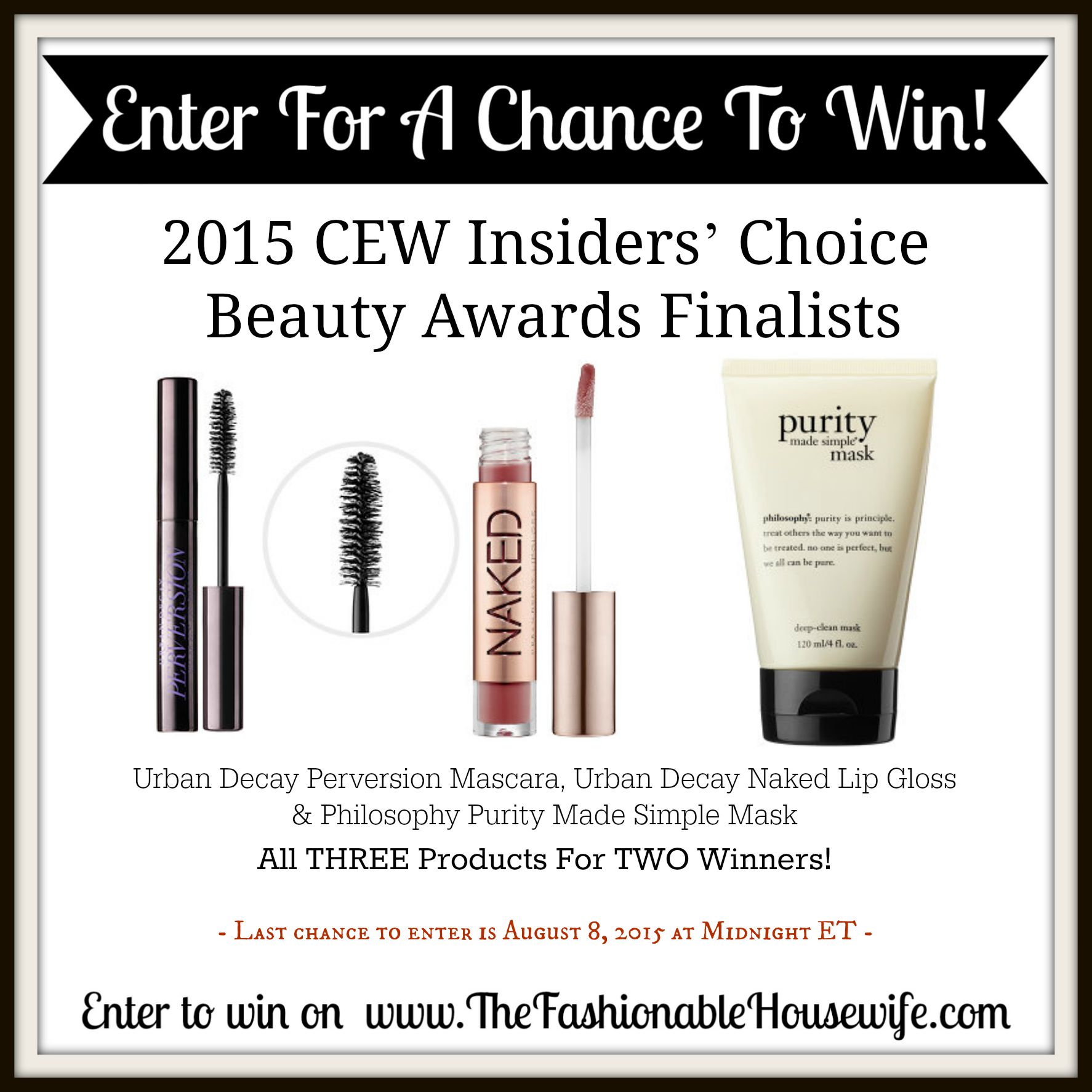 Enter To Win Urban Decay and Philosophy Beauty Products