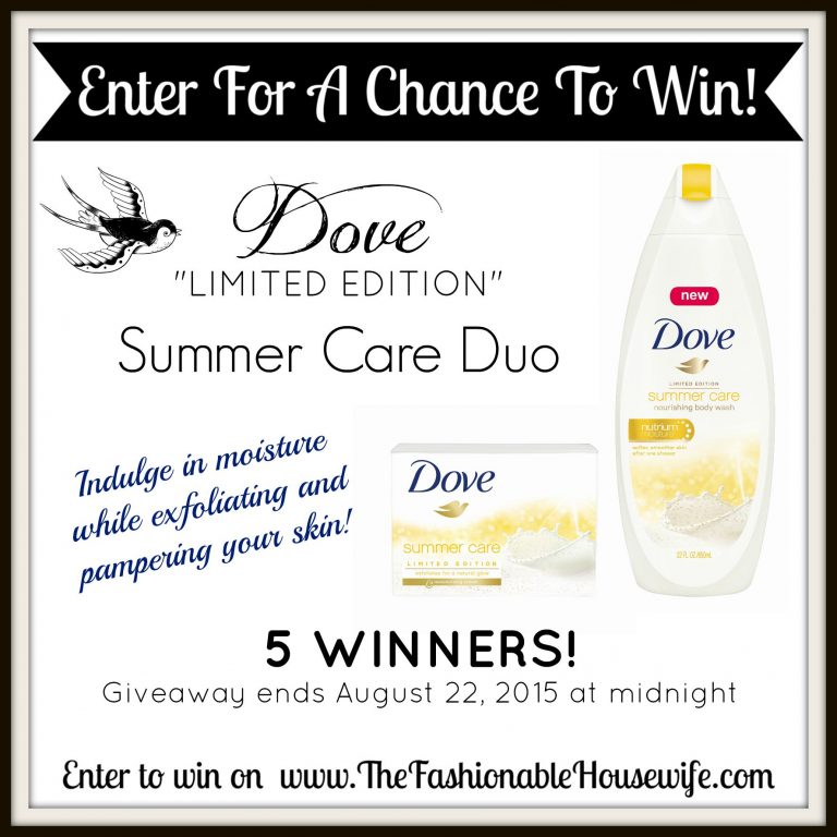 Enter To Win the DOVE Summer Care Soap & Body Wash Duo! 5 Winners!!!