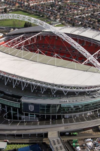 Aerial image of Wembley Stadium, London