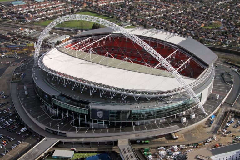 Aerial image of Wembley Stadium, London