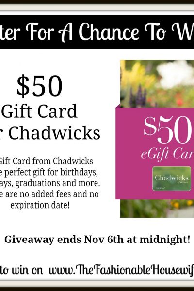 Enter To Win Chadwicks of Boston Gift Card
