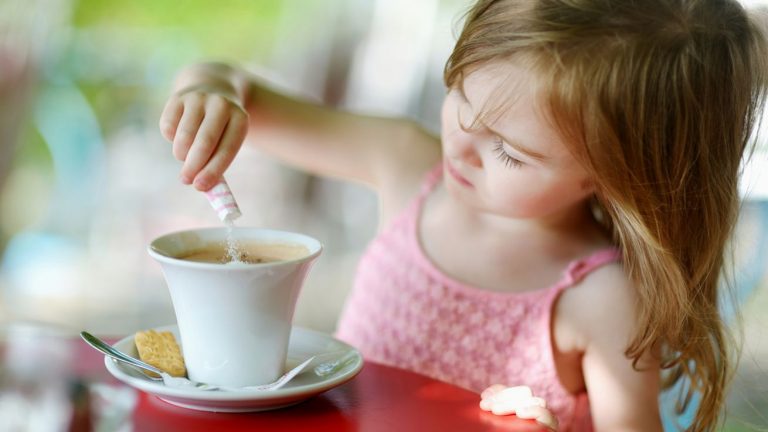 kids drinking coffee