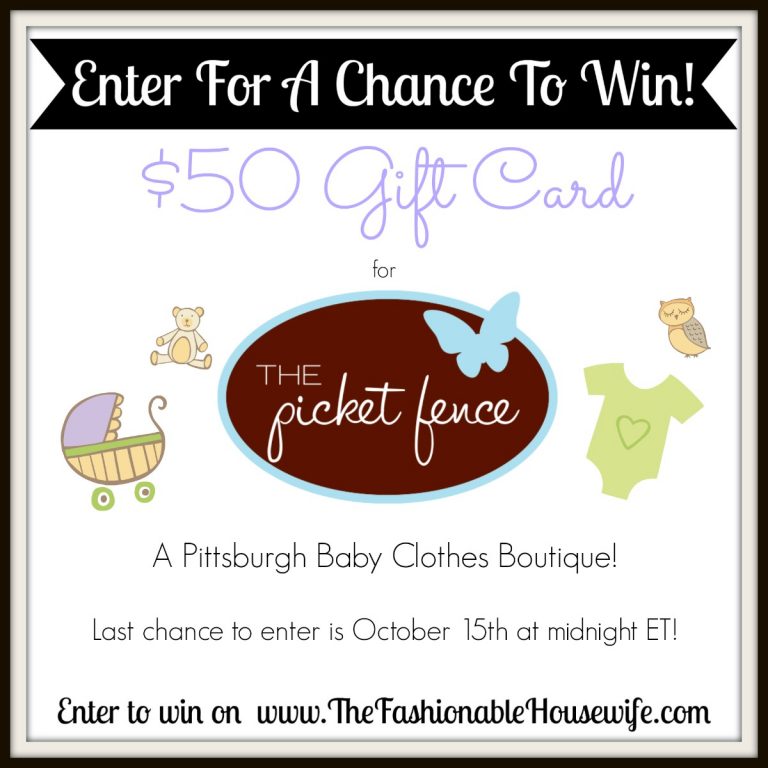 Giveaway with The Picket Fence: Pittsburgh Baby Clothes Boutique