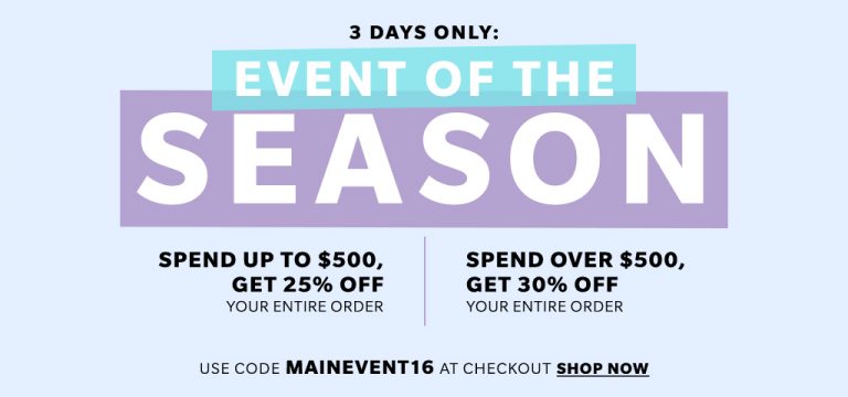 SHOPBOP 3 Day Sale Event of The Season!