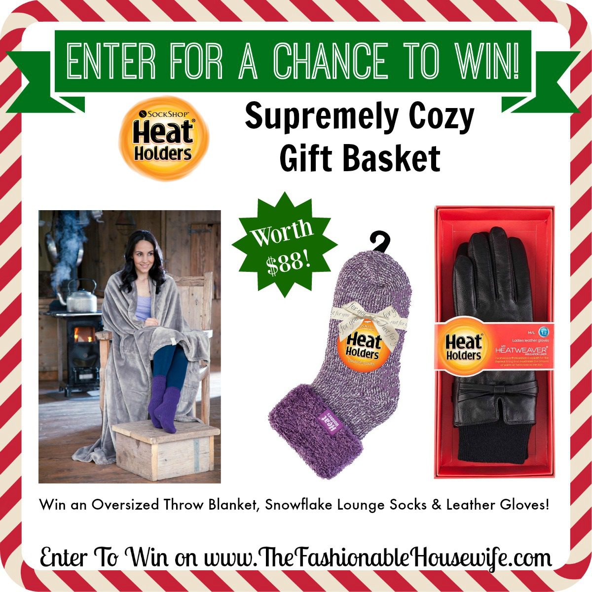 Enter To Win Heat Holders Supremely Cozy Gift Basket worth $88! #12DaysofChristmasGiveaways