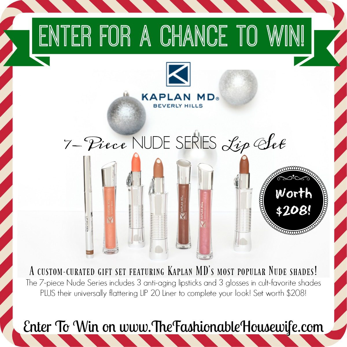Enter To Win 7-piece Nude Lip Set from Kaplan MD worth $208! #12DaysofChristmasGiveaways