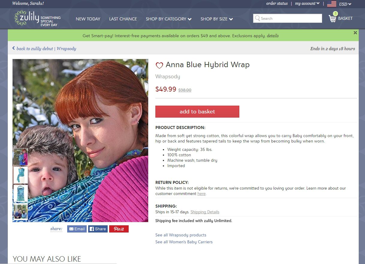 Oh my goodness, ya’ll, I’m on Zulily!!!