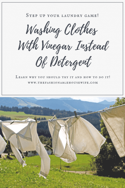 Washing Clothes With Vinegar Instead Of Detergent