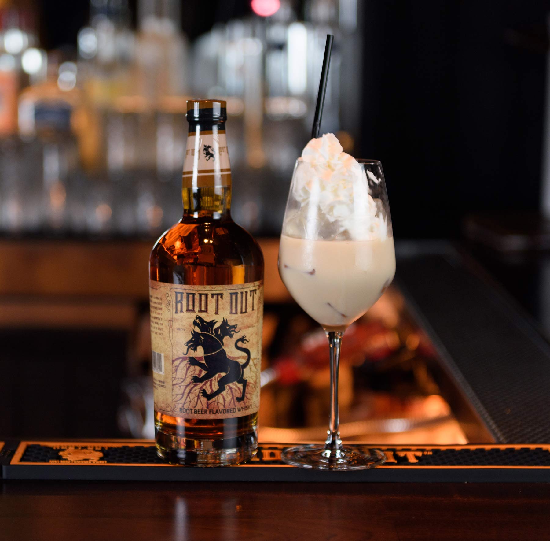 Recipe For Root Out Float Made With Root Beer Flavored Whiskey The