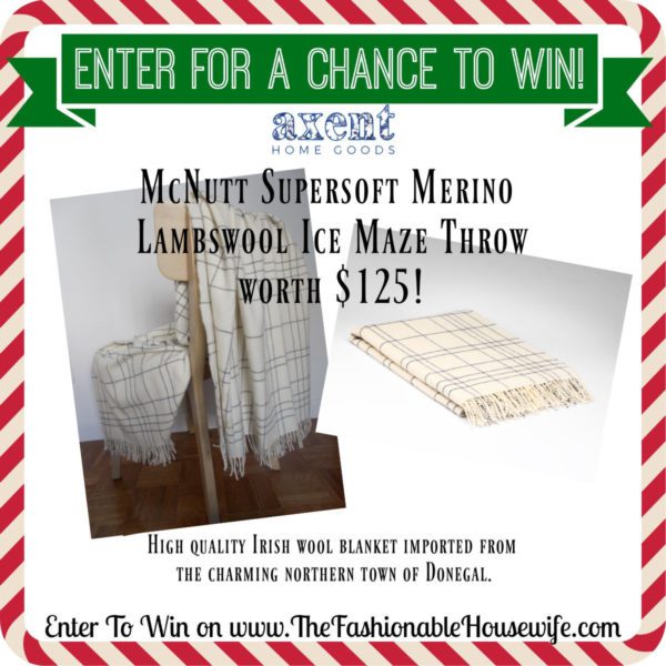 Enter To Win McNutt Supersoft Merino Lambswool Ice Maze Throw worth $125