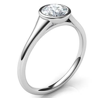 low profile engagement rings