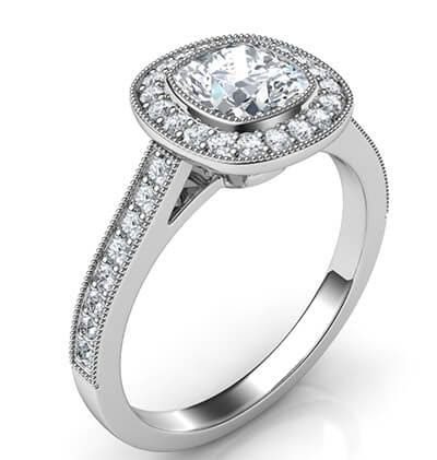 low profile engagement rings