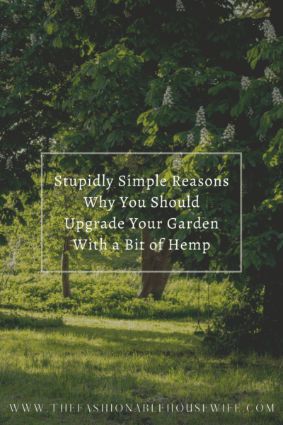 Stupidly Simple Reasons Why You Should Upgrade Your Garden With a Bit of Hemp