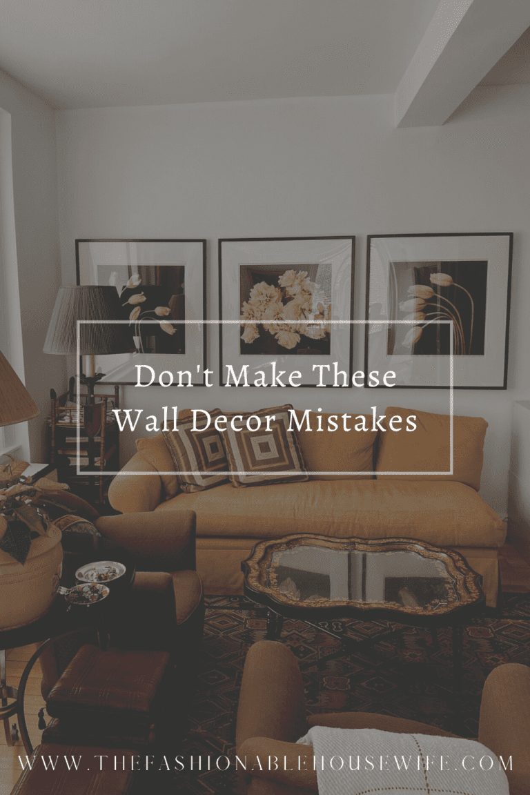 Don't Make These Wall Decor Mistakes
