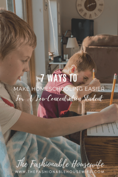 7 Ways To Make Homeschooling Easier For A Low-Concentration Student