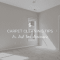 Carpet Cleaning Tips for First Time Homeowners