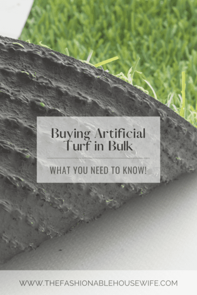 Buying Artificial Turf in Bulk: What You Need To Know!