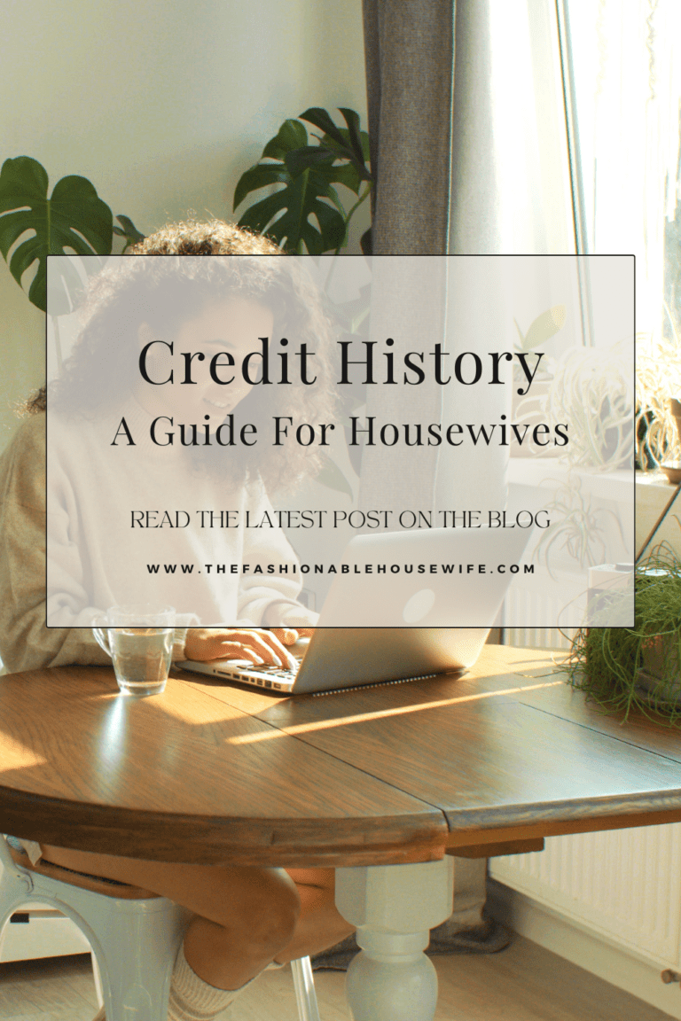 Credit History - A Guide For Housewives