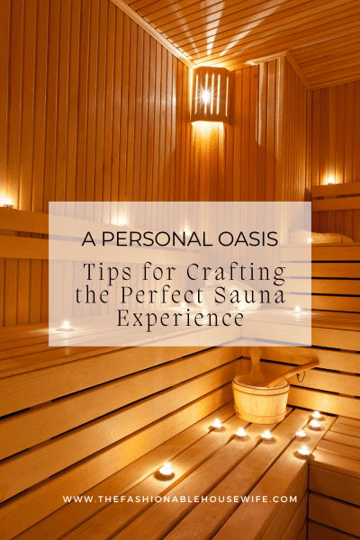 A Personal Oasis: Tips for Crafting the Perfect Sauna Experience
