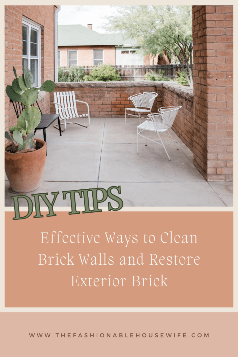 Effective Ways to Clean Brick Walls and Restore Exterior Brick - DIY Tips