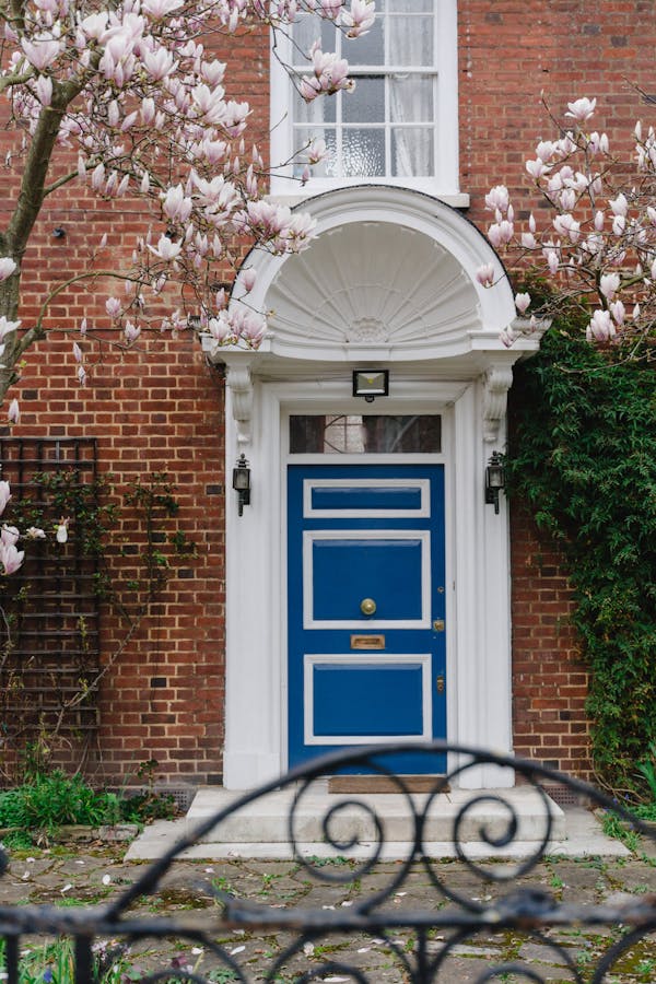 The Entrance Door of a Brick House
