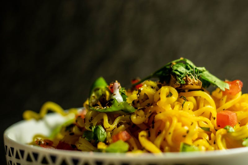 Close-Up Photo Of Noodles