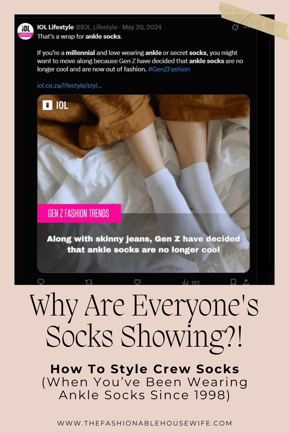 Why Are Everyone's Socks Showing?! How To Style Crew Socks (When You’ve Been Wearing Ankle Socks Since 1998)