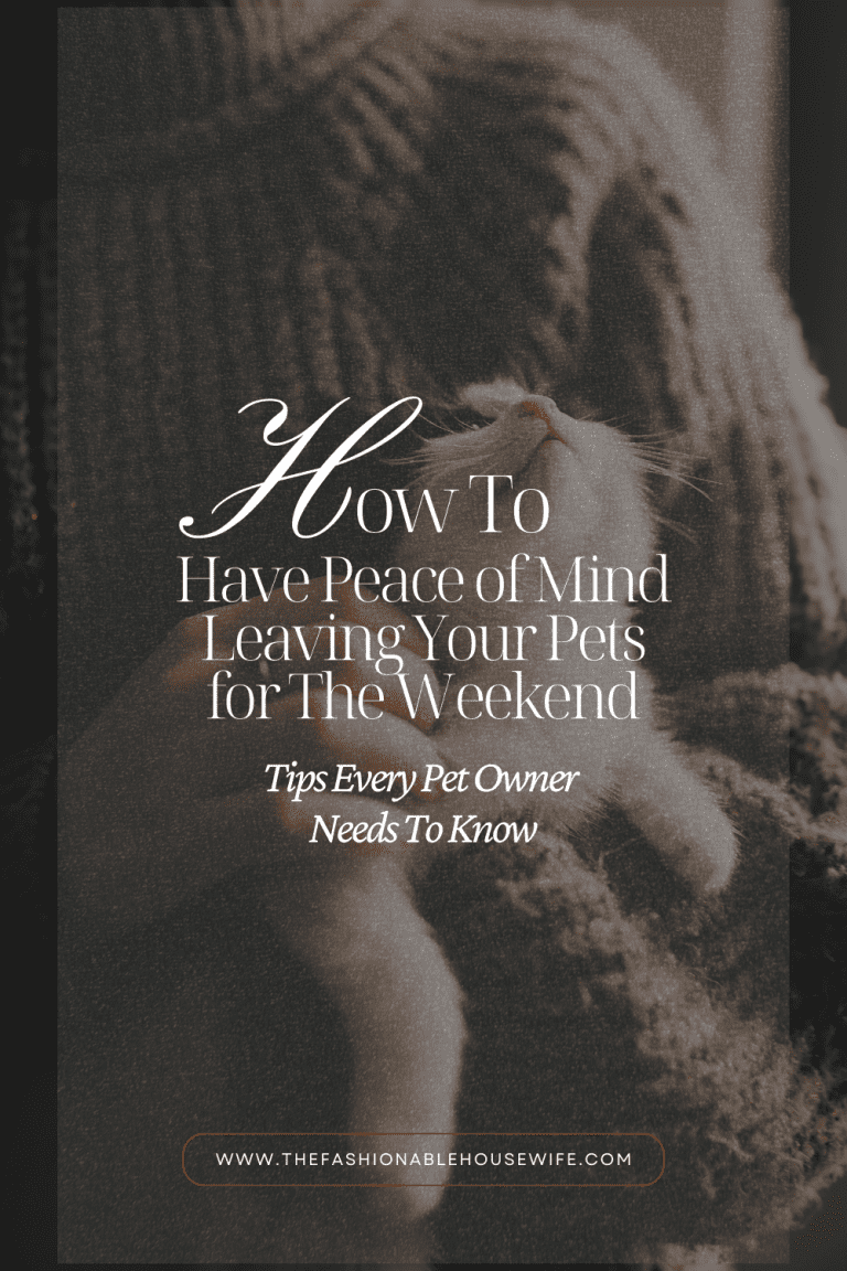 How to Have Peace of Mind Leaving Your Pets for The Weekend
