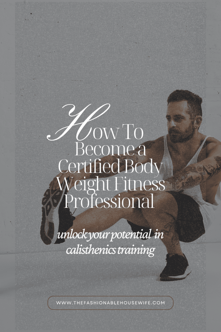 Become a Certified Body Weight Fitness Professional Today
