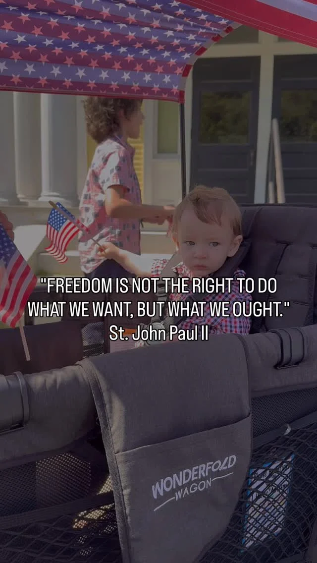 “FREEDOM IS NOT THE RIGHT TO DO WHAT WE WANT, BUT WHAT WE OUGHT.” —St. John Paul II

Let us not forget that. ✌🏻 

#freedomisnotfree #freedominchrist #godblessamerica #dowhatsright
