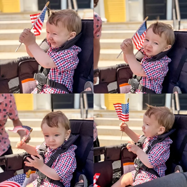 I never want to forget this moment. 🥹🥲🇺🇸 

#rainbowbaby #rainbowbabies #babyafterloss #patrioticspirit #wonderfoldwagon #wonderfoldlife
